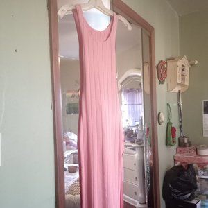 Pink Knit Dress with belt